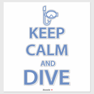 Ruhe und Tauchen behalten Aufkleber