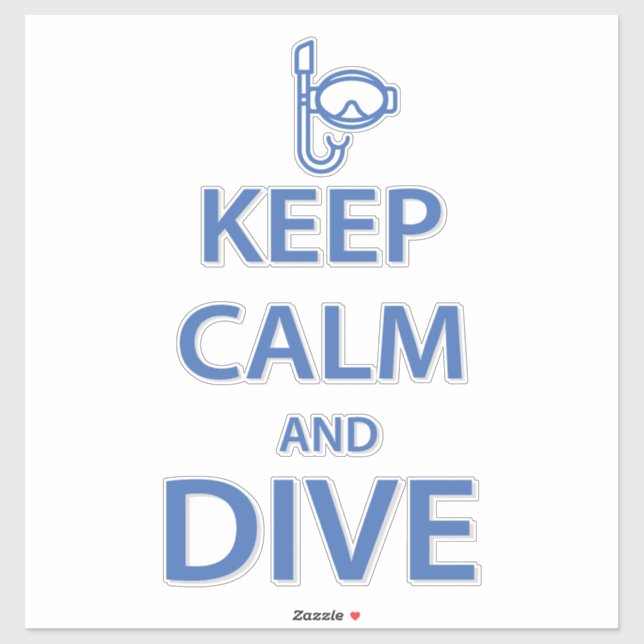 Ruhe und Tauchen behalten Aufkleber (Blatt)