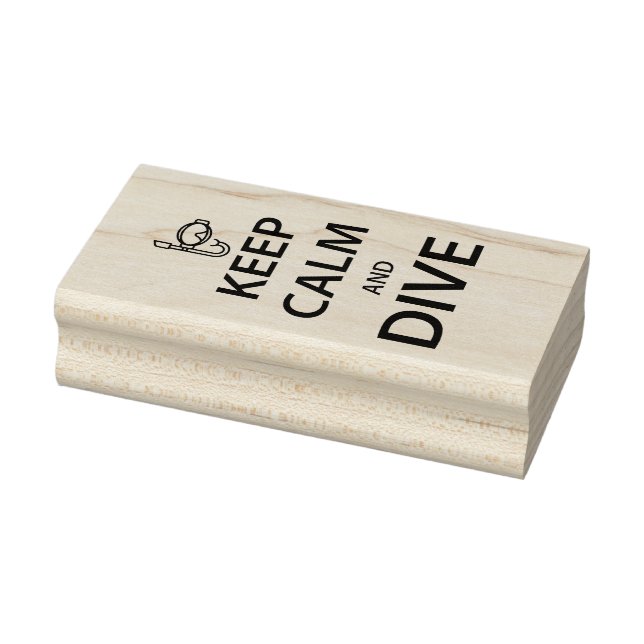 Ruhe und Tauchen behalten Gummistempel (Stempel)