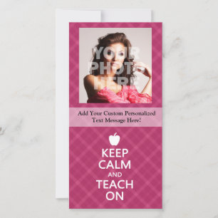 Ruhe und Teach On behalten, rosa Kariert