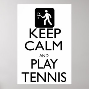 Ruhe und Tennis behalt Poster