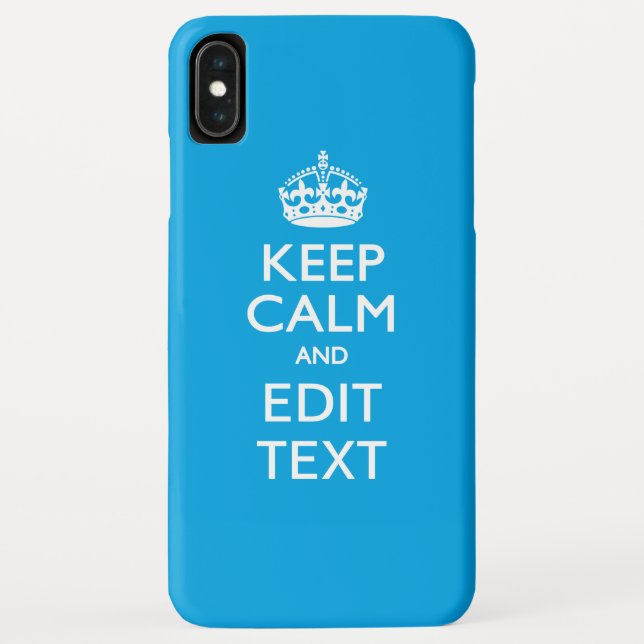 Ruhe und Text auf Sky Blue Hintergrund behalten Case-Mate iPhone Hülle (Rückseite)