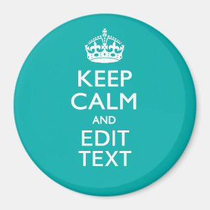 Ruhe und Text auf Türkis mit Akzent behalten Magnet