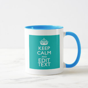 Ruhe und Text auf Türkis mit Akzent behalten Tasse