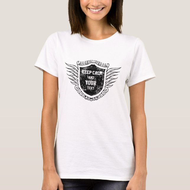Ruhe und Text behalten T-Shirt (Vorderseite)