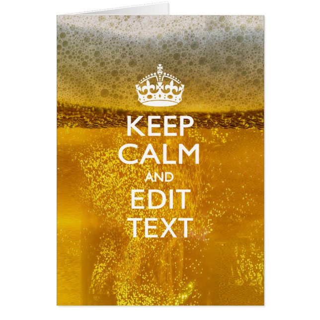 Ruhe und Text für Bier behalten (Vorne)