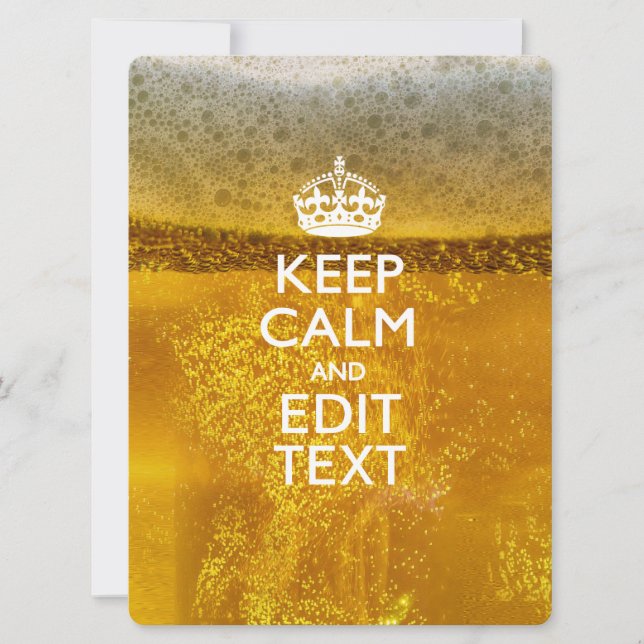 Ruhe und Text für Bier behalten (Vorderseite)