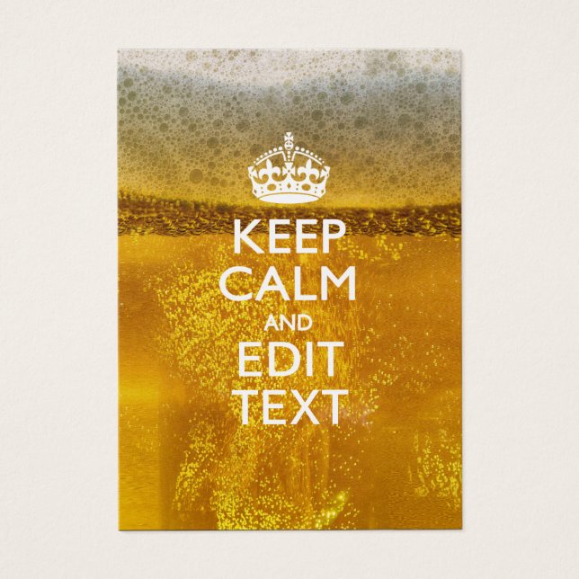 Ruhe und Text für Bier behalten (Vorderseite)