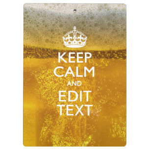 Ruhe und Text für ein gutes Bier behalten Klemmbrett