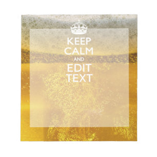 Ruhe und Text für kaltes Bier behalten Notizblock