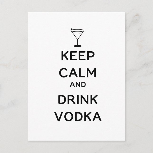 Ruhe und Trink Vodka behalten Postkarte (Vorderseite)