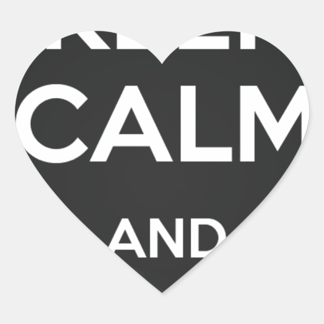 Ruhe und Vape behalten Herz-Aufkleber (Vorderseite)