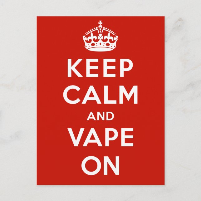 Ruhe und Vape behalten Postkarte (Vorderseite)