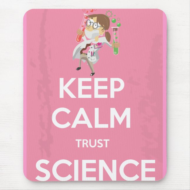 Ruhe und Vertrauenswissenschaft behalten Mousepad (Vorne)