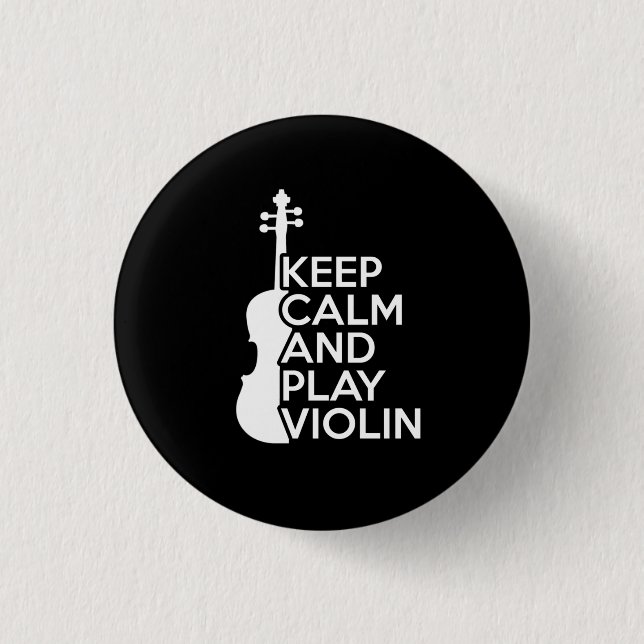 Ruhe und Violine behalt Button (Vorderseite)