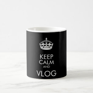 Ruhe und Vlog behalten - die Hintergrundfarbe anpa Tasse