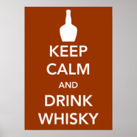 Ruhe und Whisky-Plakat behalten