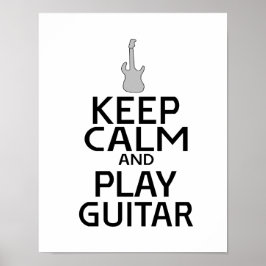 Ruhe und Wiedergeben der Gitarre behalten - Farbe Poster