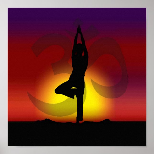 Ruhe und Yoga auf Plakat behalten (Vorne)