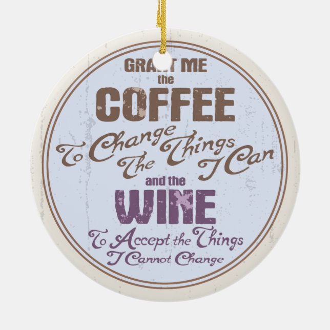 Ruhe-Wein III Keramik Ornament (Hinten)