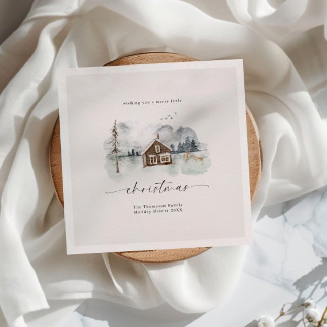 Ruhe Winter Landschaft Weihnachten Serviette (Von Creator hochgeladen)