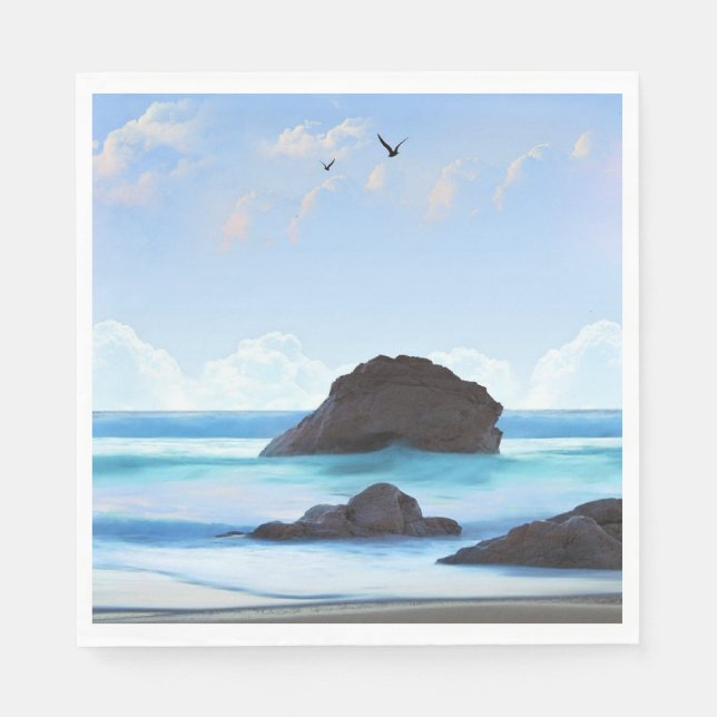 Ruhe, Wolken, ruhige Schönheit Serviette (Vorderseite)