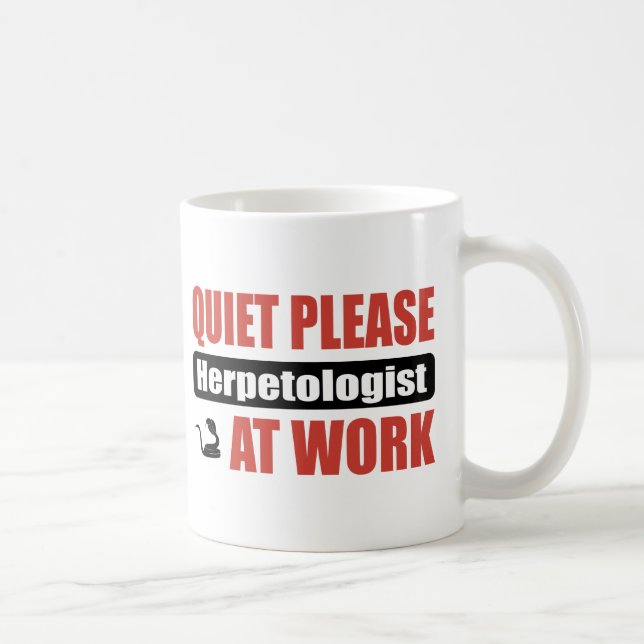 Ruhebitte Herpetologist bei der Arbeit Tasse (Rechts)