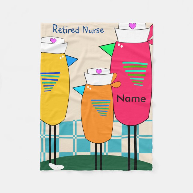 Ruheded Office Nurse Blanket NAME ADD Fleecedecke (Vorderseite)