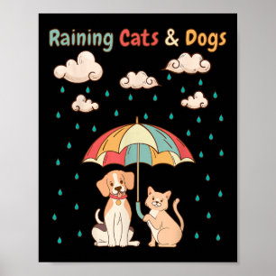 Ruhekatzen und Hunde Idiom _ Niedliches Kittelchen Poster