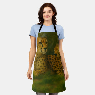 Ruhen des Cheetah Duo in der Waldlandschaft Schürze