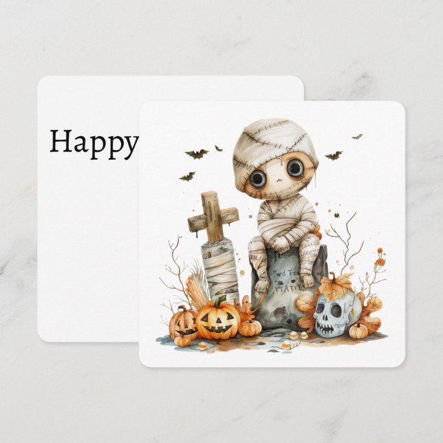 Ruhen in Stücken - Mummy auf dem Grabstein (Vorne/Hinten)