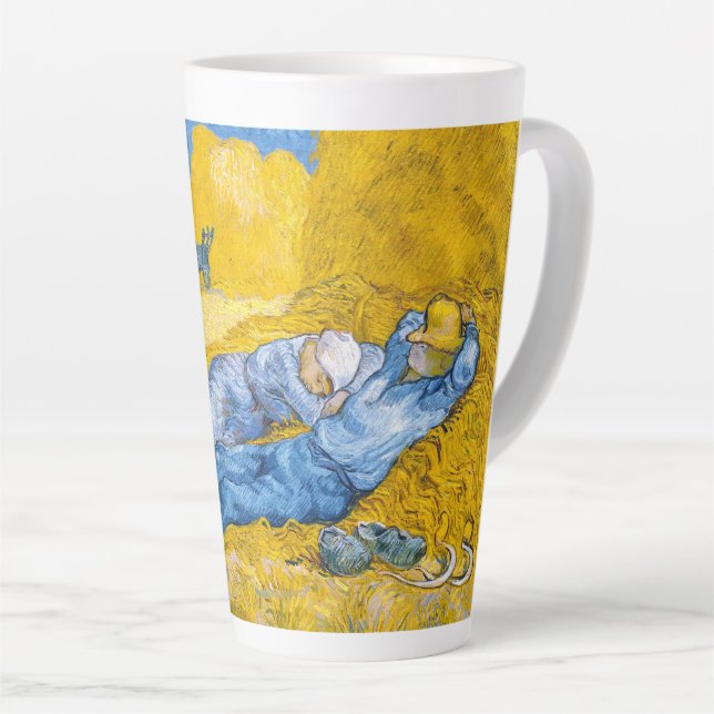 Ruhen nach der Arbeit (nach Millet) Van Gogh Kunst Milchtasse (Rechte Ecke)