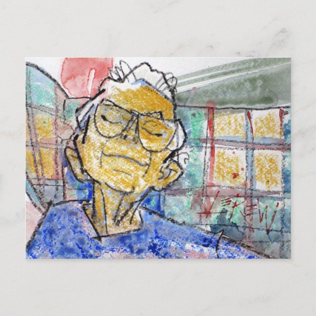 Ruhen Sie Ihre Augen Crayon Resist Larry Lerew #17 Postkarte (Vorderseite)