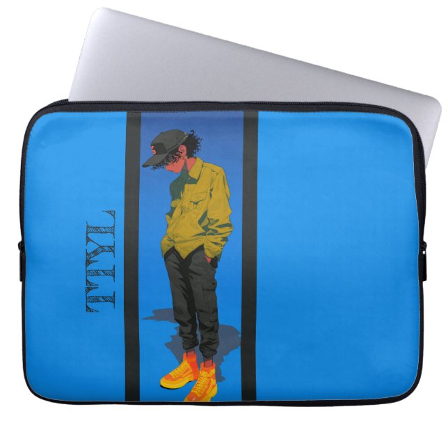 ruhen von Vibes, Aquamarin, Elektronik-Bag Laptopschutzhülle (Vorderseite)