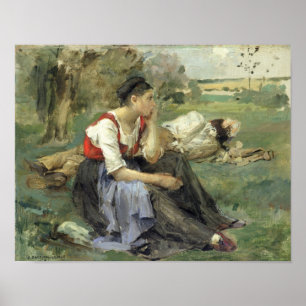Ruhende Bauern, 1877 Poster