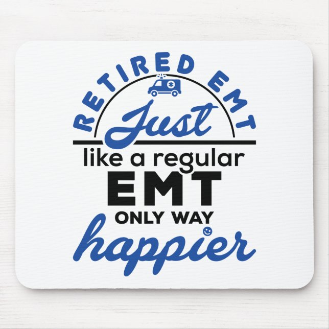 Ruhende EMT EMS Paramedic Ruhestand Funny Geschenk Mousepad (Vorne)