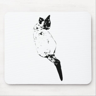 Ruhende Katze, ruhiger Arbeitsplatz Mousepad
