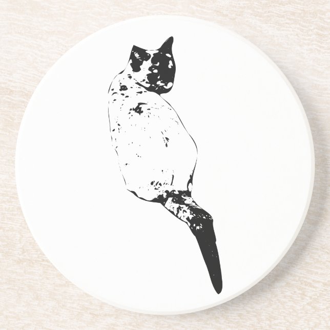Ruhende Katze, subtiler Charme Getränkeuntersetzer (Vorne)