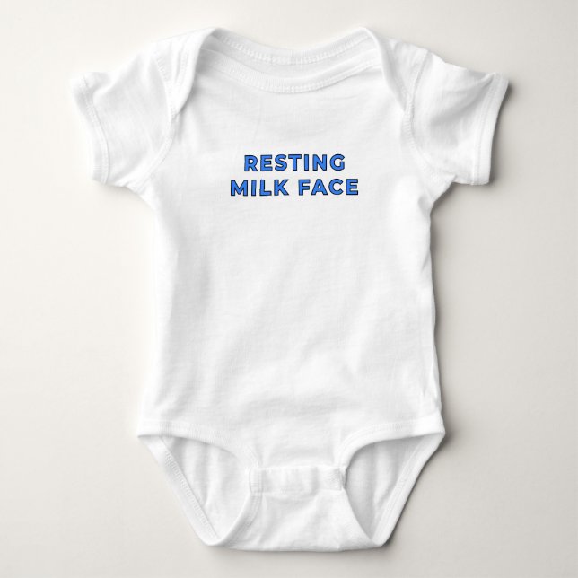 Ruhende Milchgesicht - Blau Baby Strampler (Vorderseite)