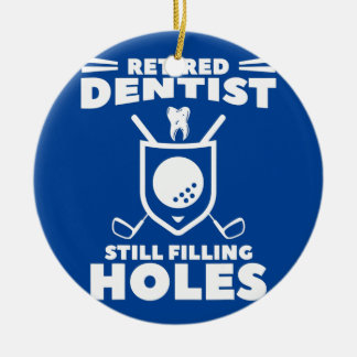 Ruhende Zahnärzte füllen noch Holes Golf Golfer Keramik Ornament