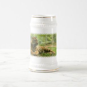 Ruhender Tiger Bierkrug Bierglas