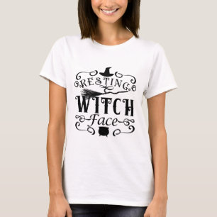 RUHENDES HEXENGESICHT Vintage-Typografie-Grafik Ha T-Shirt
