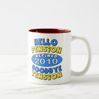 Ruhestand 2010 zweifarbige tasse