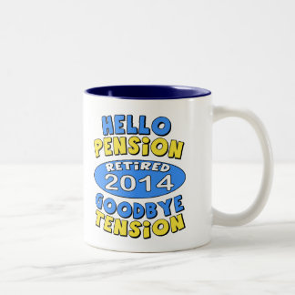 Ruhestand 2014 zweifarbige tasse