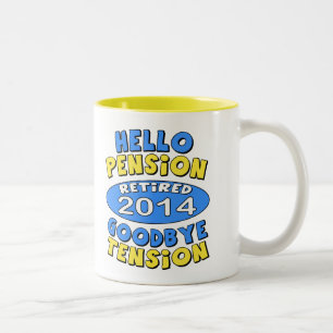 Ruhestand 2014 zweifarbige tasse