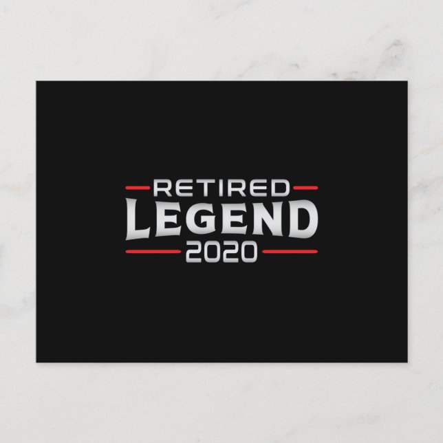 Ruhestand 2020 Ruheständler Postkarte (Vorderseite)