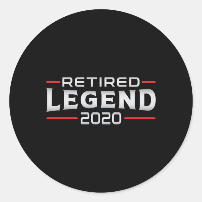 Ruhestand 2020 Ruheständler Runder Aufkleber (Vorderseite)