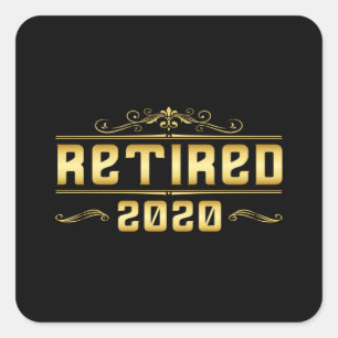 Ruhestand 2020 Ruhestätte Großvater Funny Geschenk Quadratischer Aufkleber