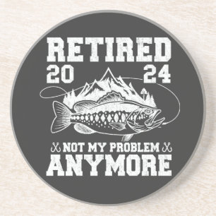Ruhestand 2024 Nicht mein Problem noch mehr Funny  Getränkeuntersetzer