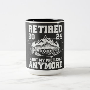 Ruhestand 2024 Nicht mein Problem noch mehr Funny  Zweifarbige Tasse